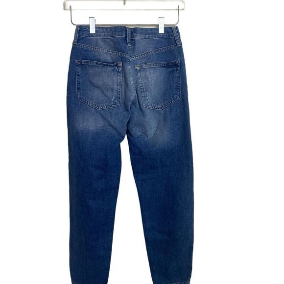 Topshop W26 L32 Hayden Distressed Mom jeans straight leg - Picture 3 of 11